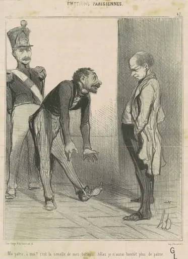 Ma patrie, a moi?..., by Honoré Daumier, ink, 1842