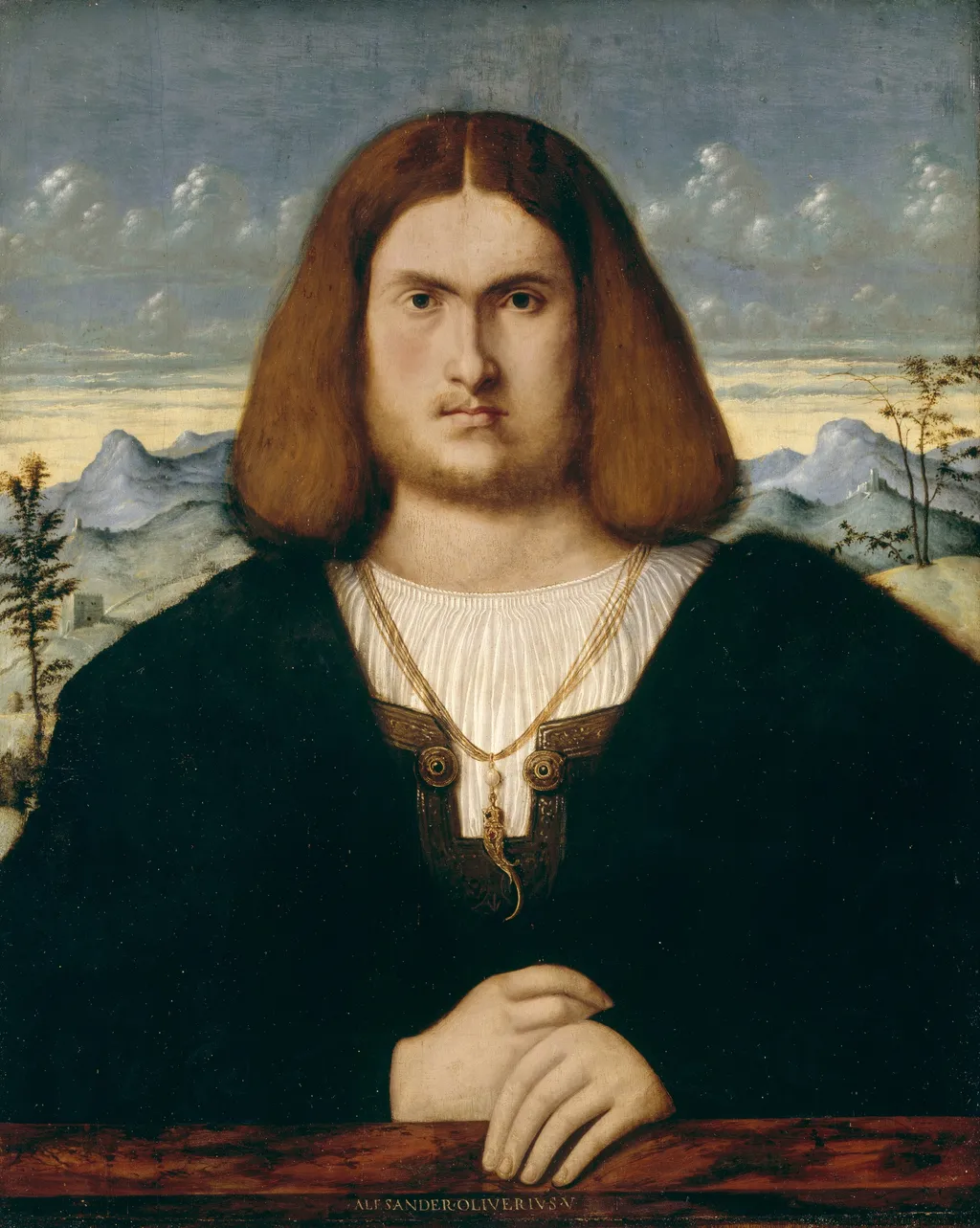 Portrait of a Young Man, by Alessandro Oliverio, oil, 1515