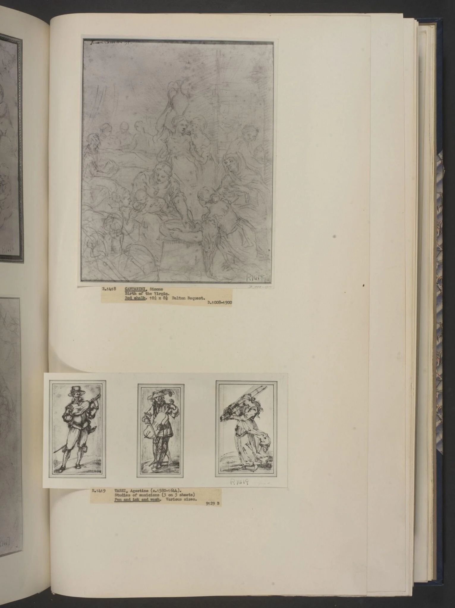 Studies of musicians, detail