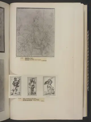 Studies of musicians, by Agostino Tassi, 1600
