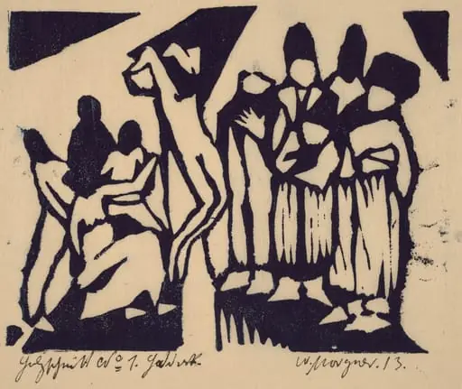 Crucifixion I, by Wilhelm Morgner, 1913