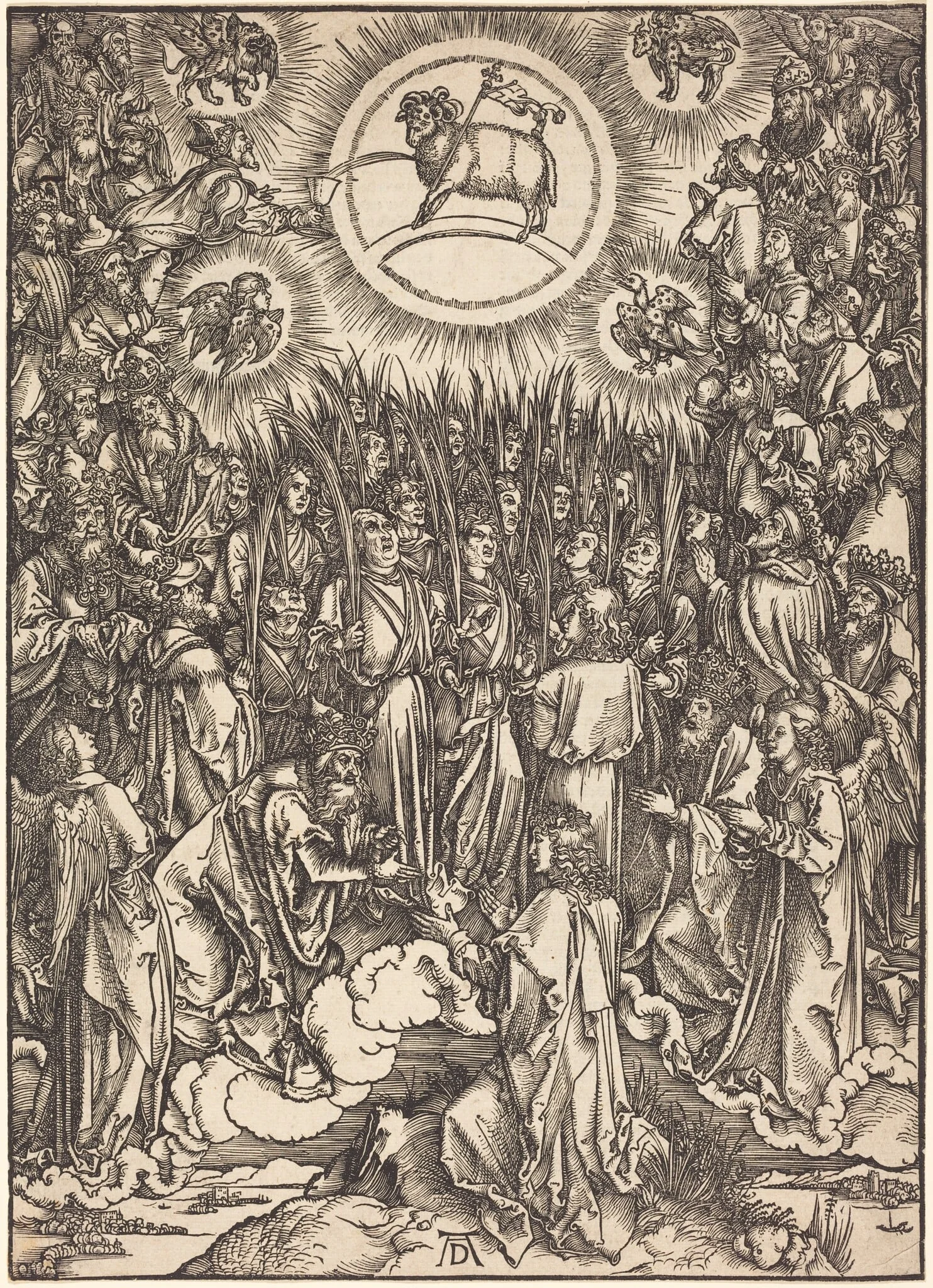 The Adoration of the Lamb, detail