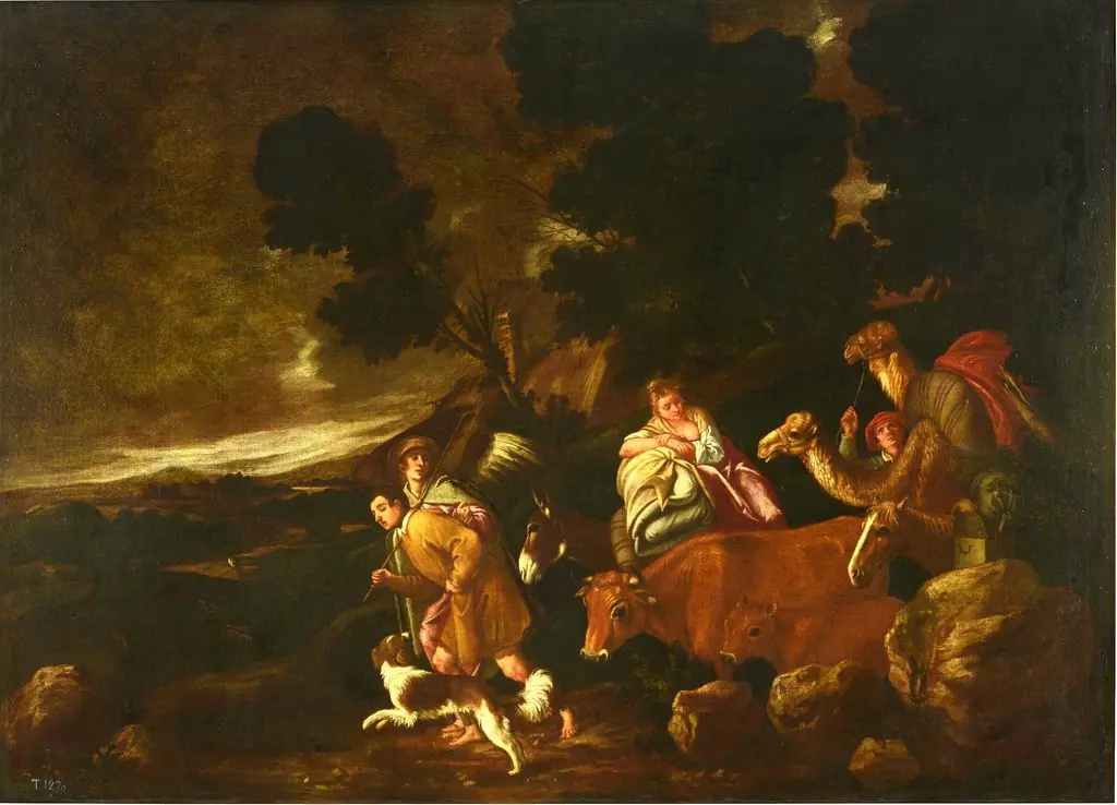 Viaje de Tobías y Sara, by Pedro Orrente, oil, 1601