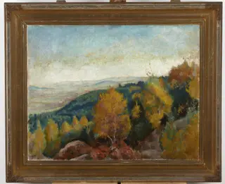 Autumn Landscape – Environs of Kalwaria Zebrzydowska, by Wojciech Weiss, oil, 1916
