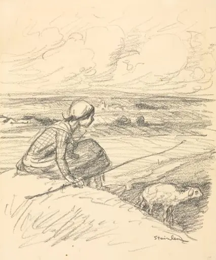 The Shepherdess, by Théophile Alexandre Steinlen, 1891