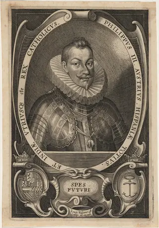 Philip III, King of Spain, by Lucas Kilian, ink, 1624