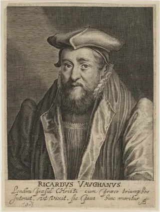 Richard Vaughan, Bishop of London, by Magdalena van de Passe, ink, 1620