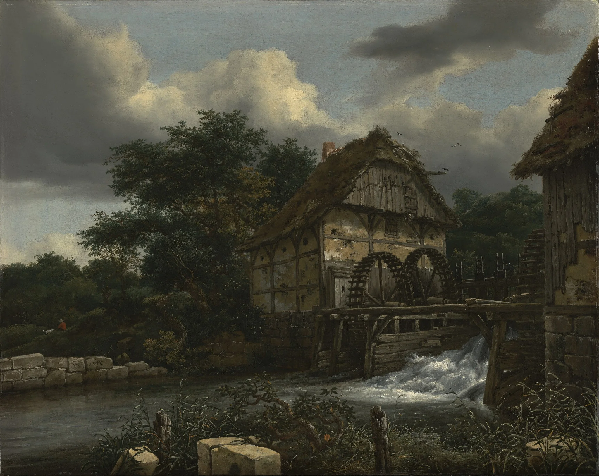 Two Watermills and an Open Sluice, detail