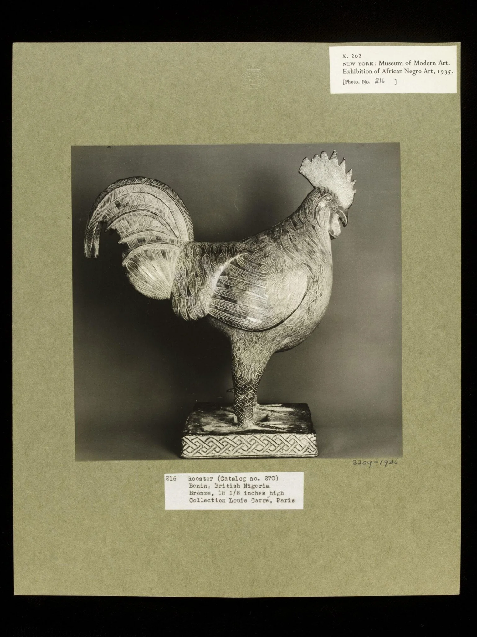 Rooster. Benin., detail