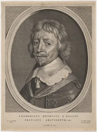 Frederick Henry of Orange, by Cornelis Visscher, ink, 1649