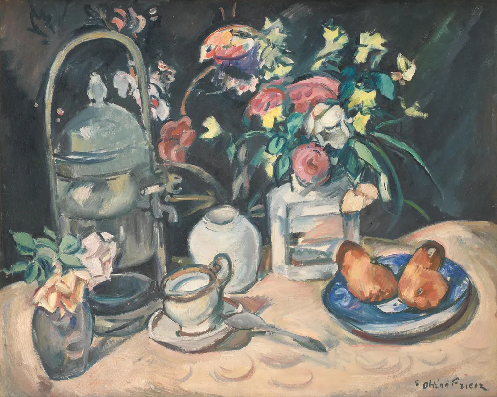 Still Life with Brioches, by Othon Friesz, oil, 1916