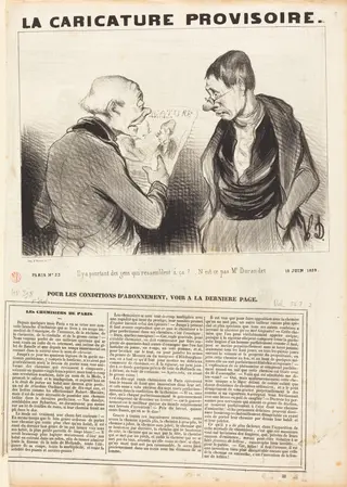 Il y a pourtant des gens qui ressemblent a ça!, by Honoré Daumier, ink, 1839