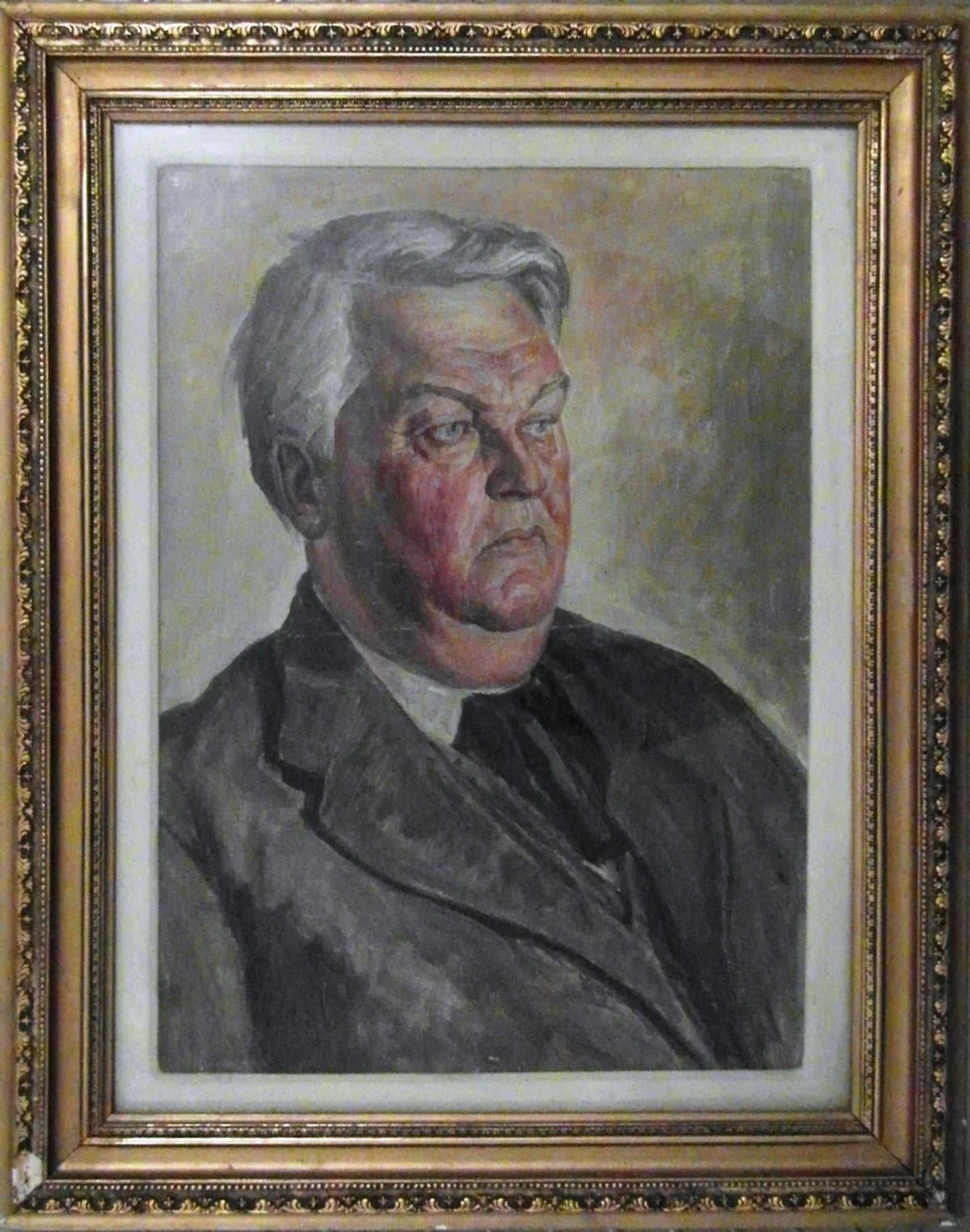 „Portretul scriitorului Mihail Sadoveanu", detail