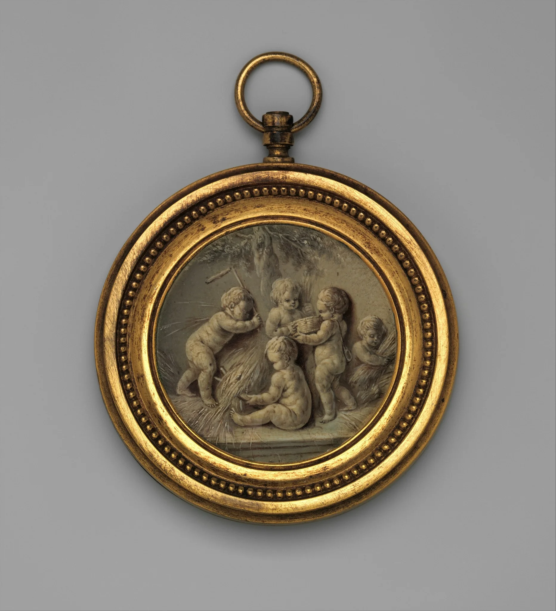 Putti Harvesting Wheat, detail