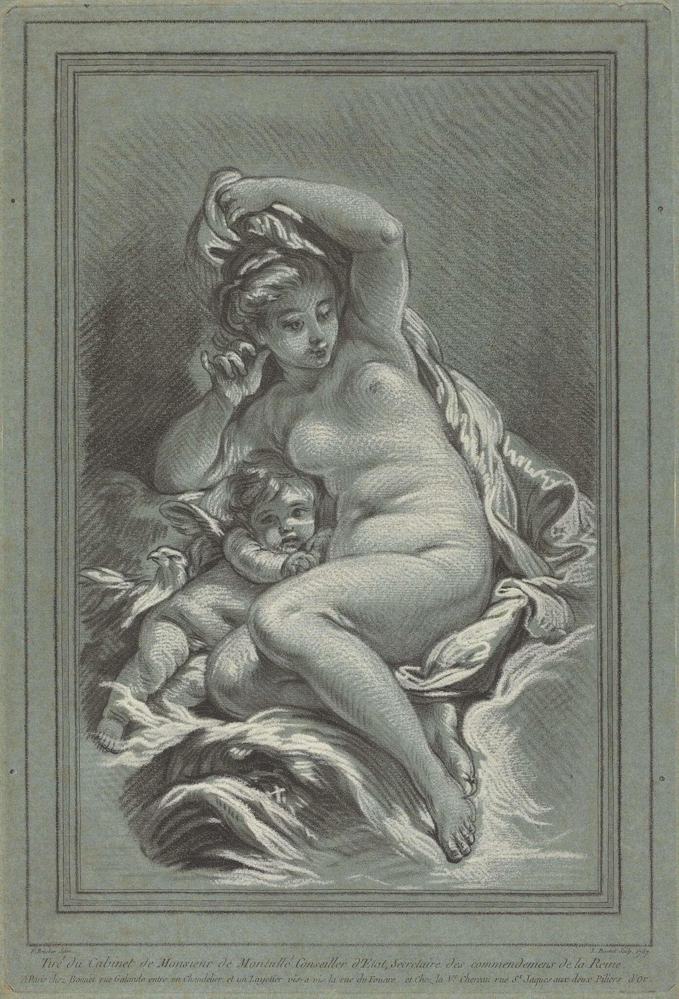 Venus and Cupid on a Dolphin, detail