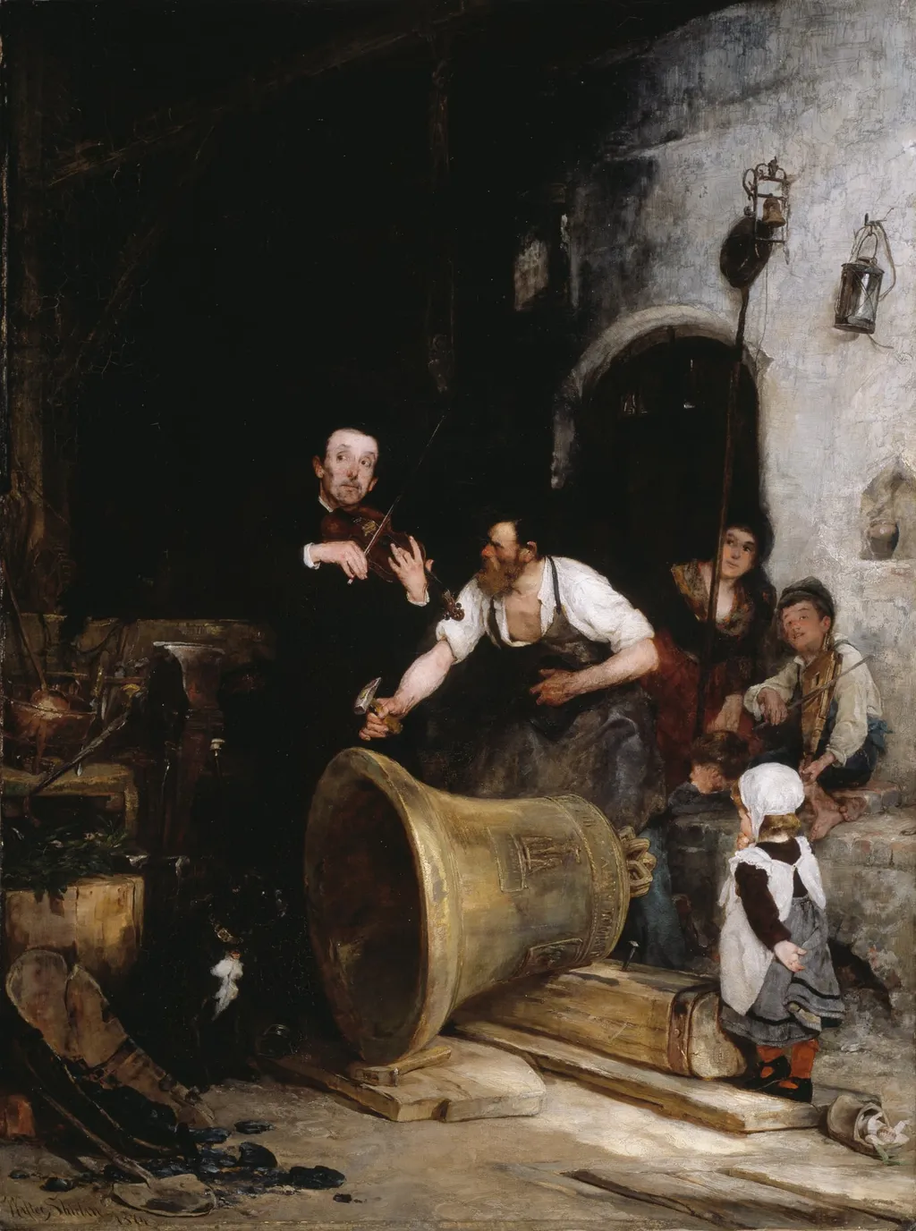 Toning the Bell, by Walter Shirlaw, oil, 1874