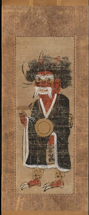 Demon Intoning the Name of the Buddha, detail