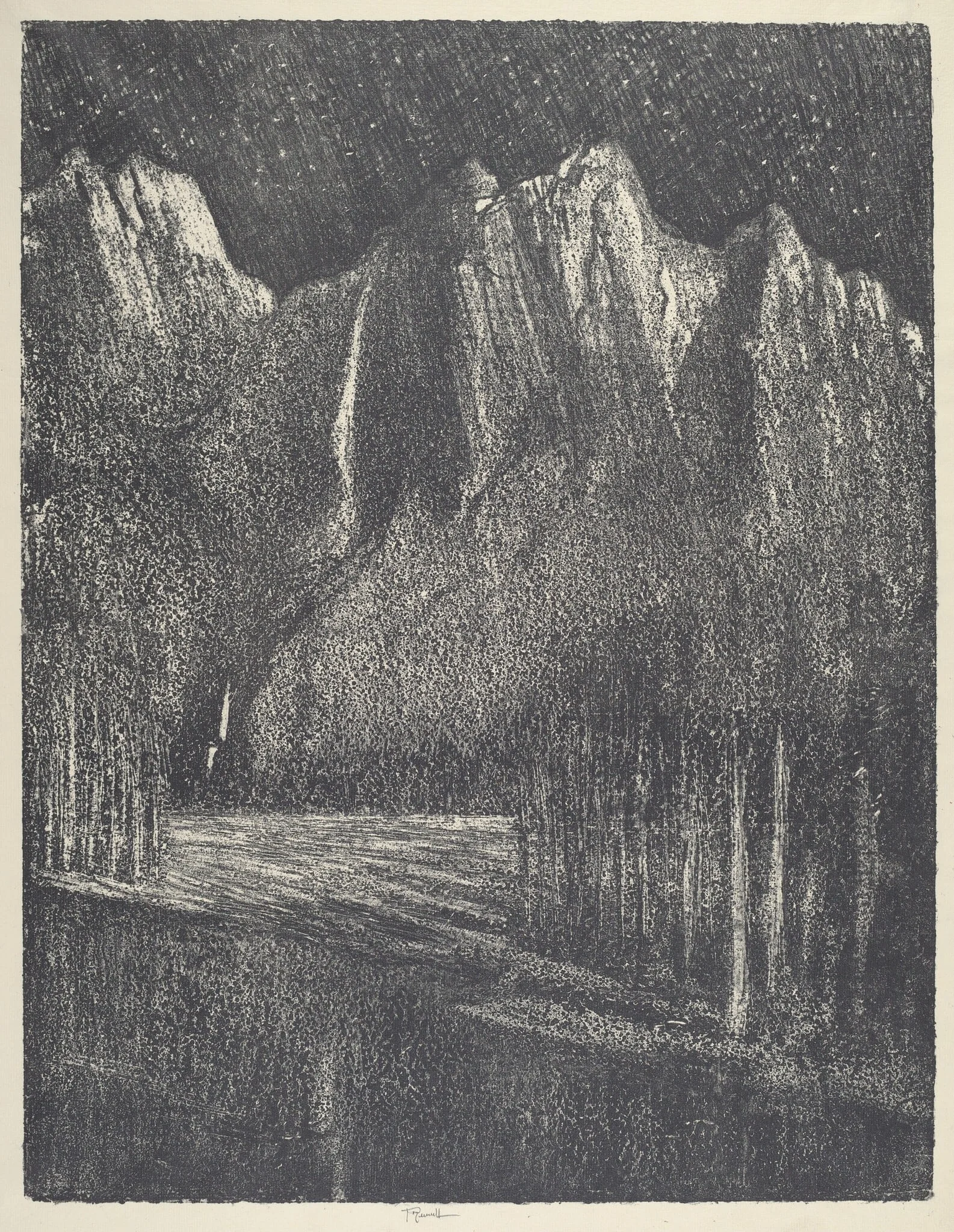 Night in the Yosemite, detail