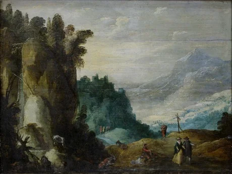 Мountain landscape, detail