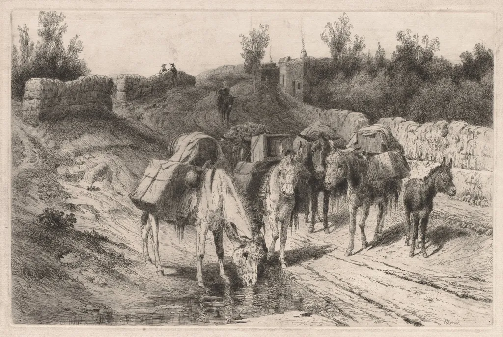 On the Road to Santa Fe, by Peter Moran, 1884