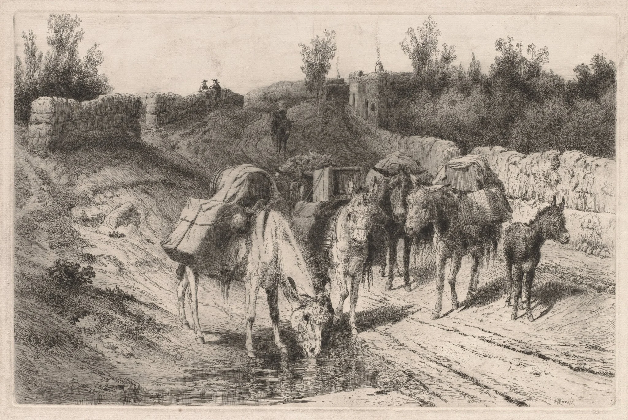 On the Road to Santa Fe, detail