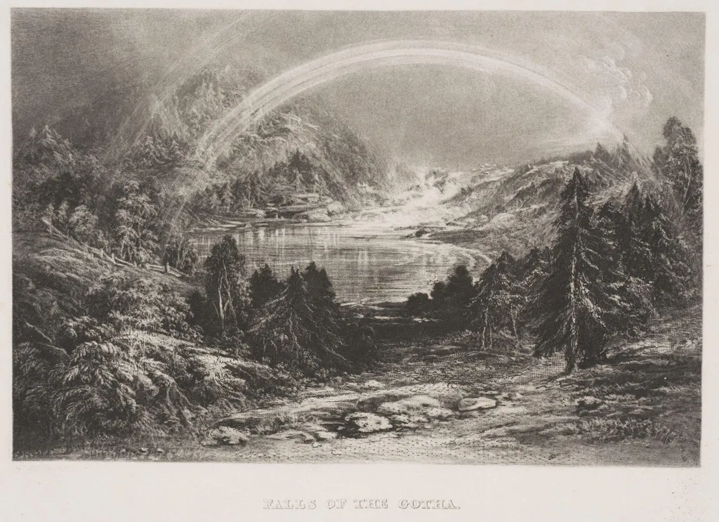 Falls of Gotha, by Edward Price, 1834