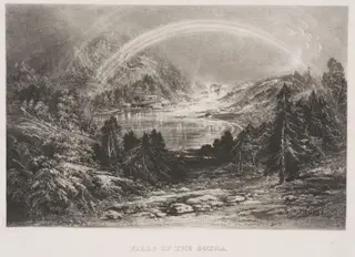Falls of Gotha, by Edward Price, 1834
