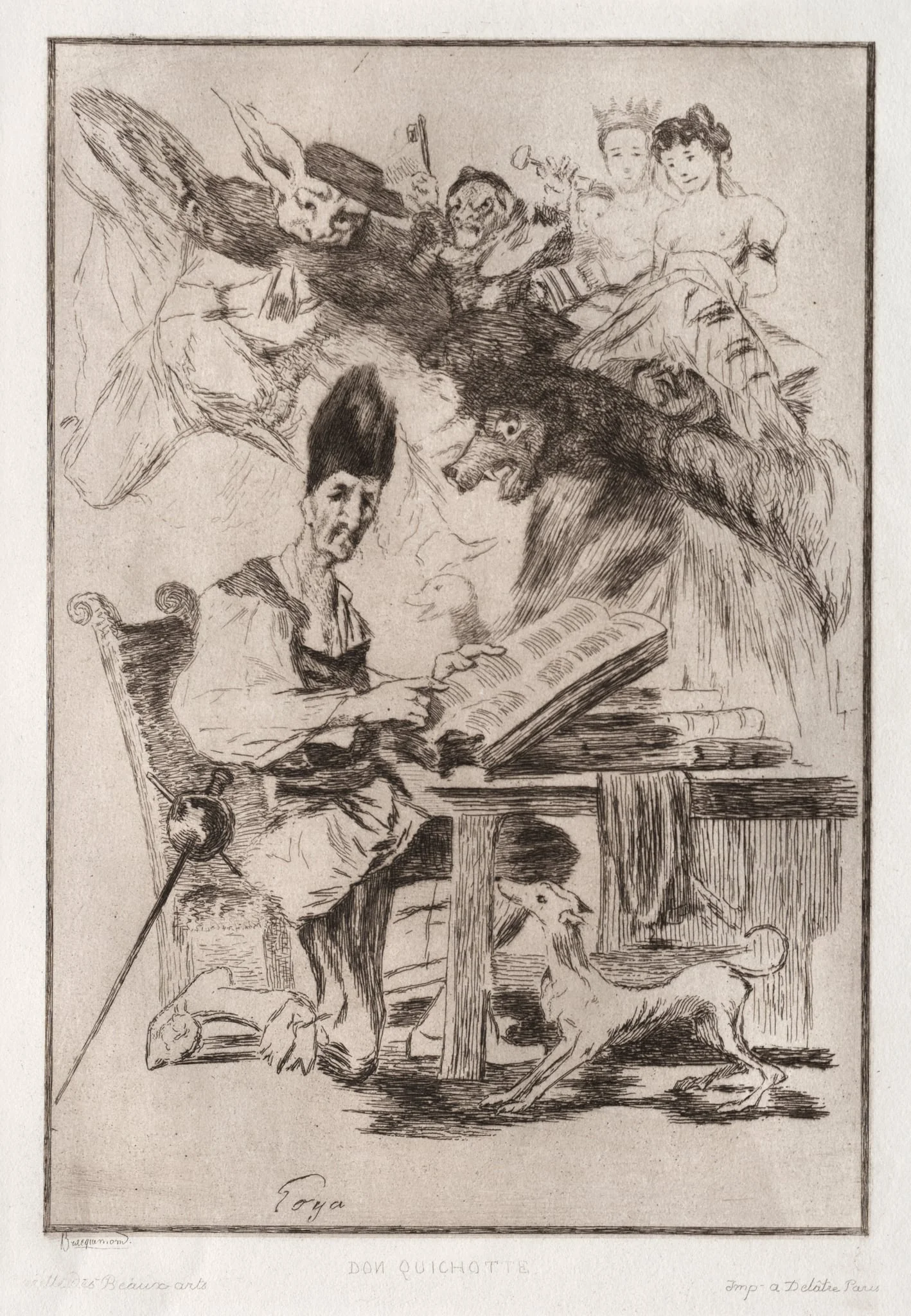 Don Quichote, after Goya, detail
