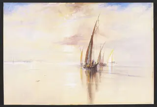 The Nile Delta (Sunset), by Elijah Walton, watercolor, 1864