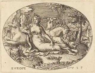Europe, by Etienne Delaune, ink, 1575