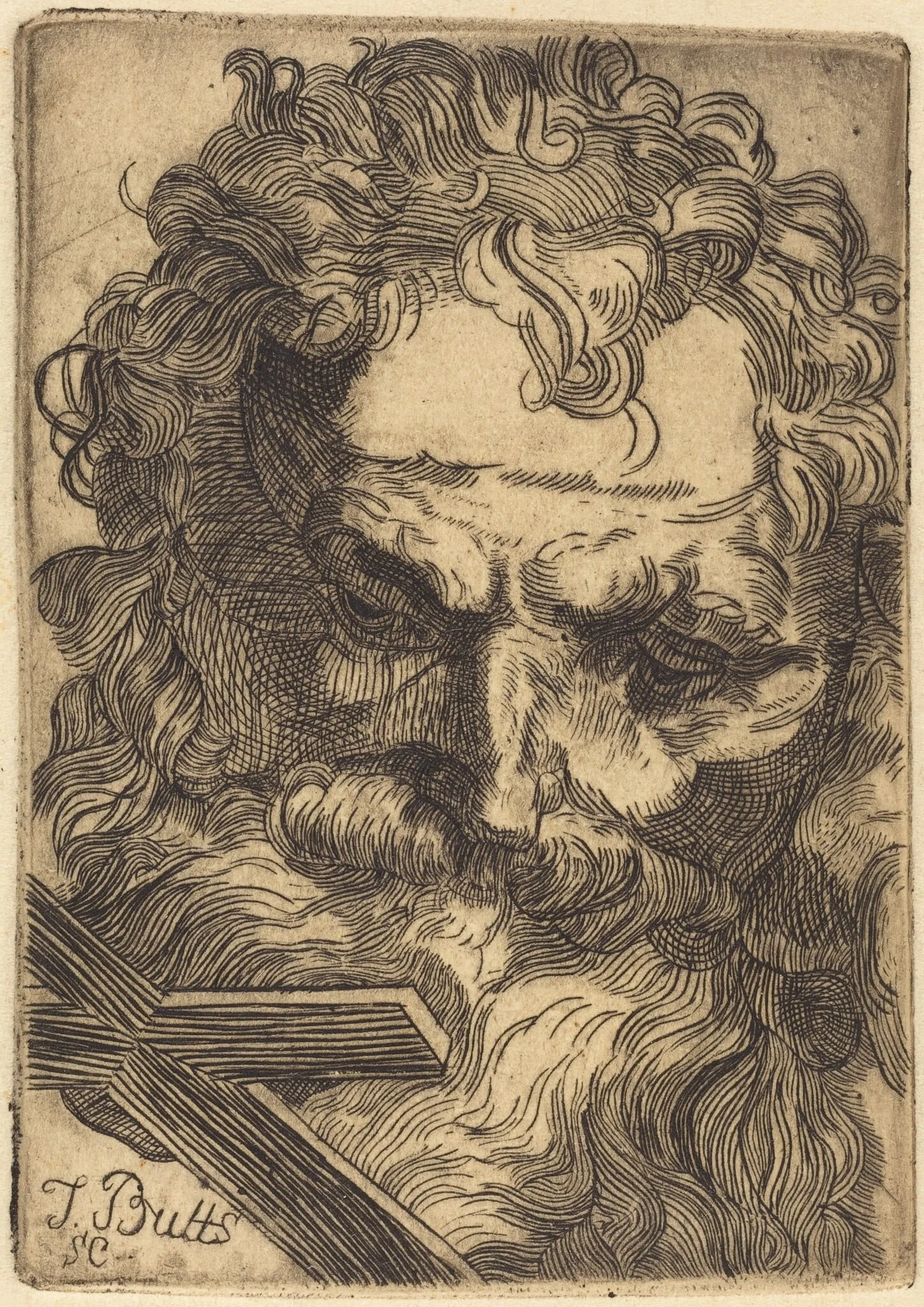 Head of Saint John the Baptist, detail