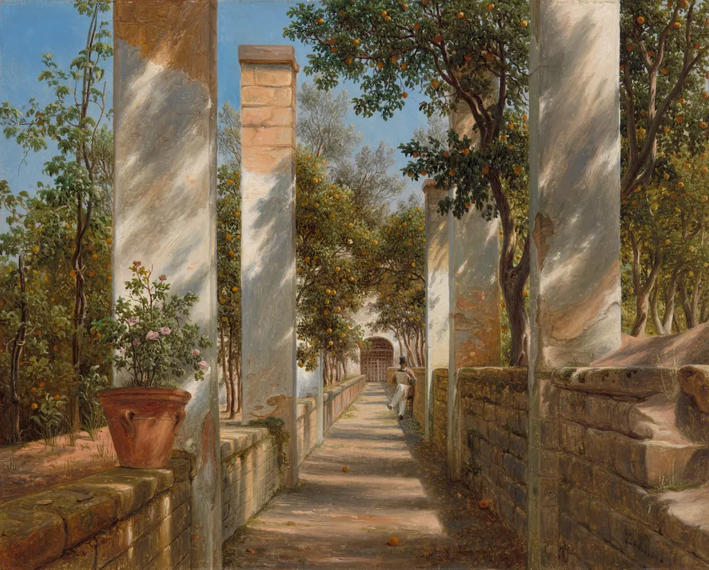 Pergola with Oranges, by Thomas Fearnley, oil, 1834