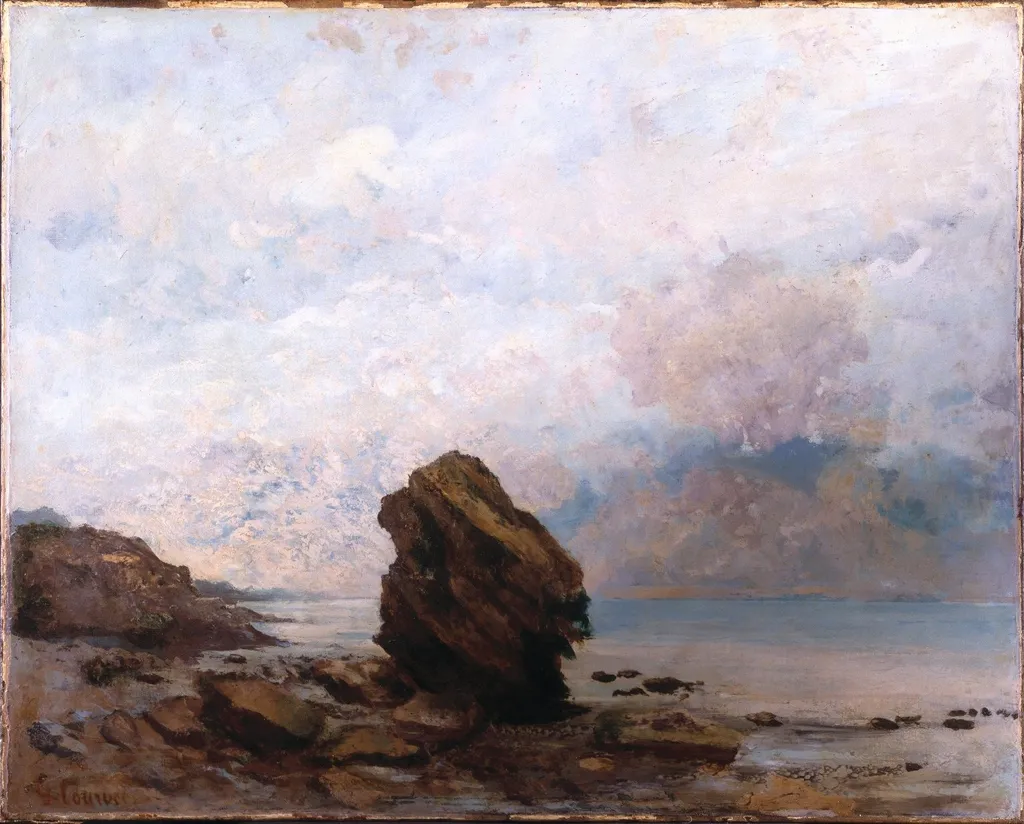 Le Rocher isolé, by Gustave Courbet, oil, 1862