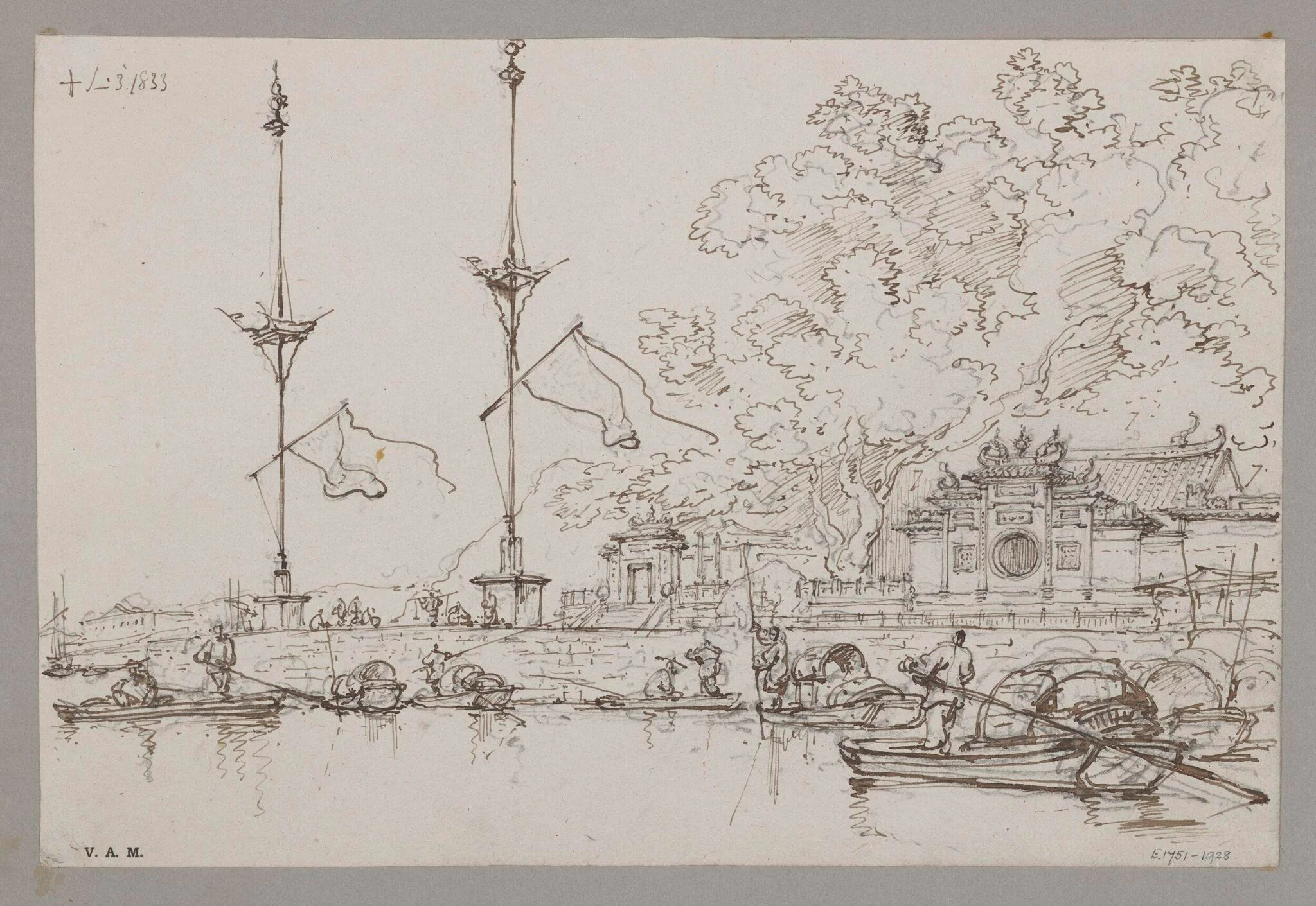 Part of the Great Joss House, Inner Harbour, Macao, detail