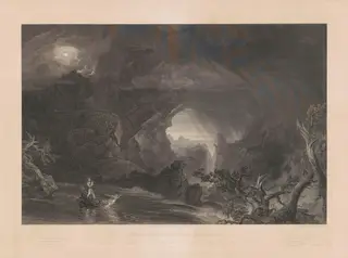 The Voyage of Life: Manhood, by James Smillie, ink, 1855