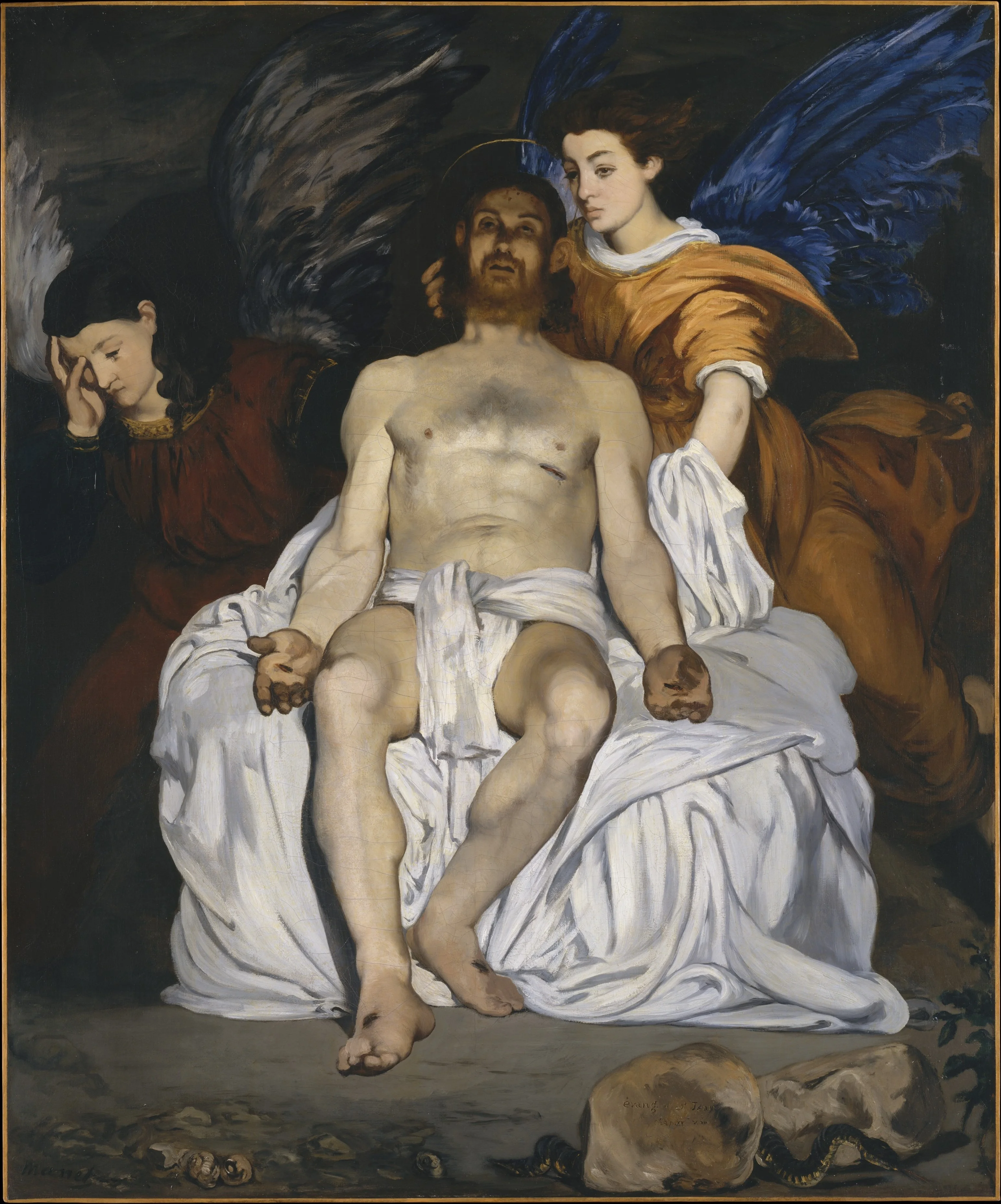 The Dead Christ with Angels, detail