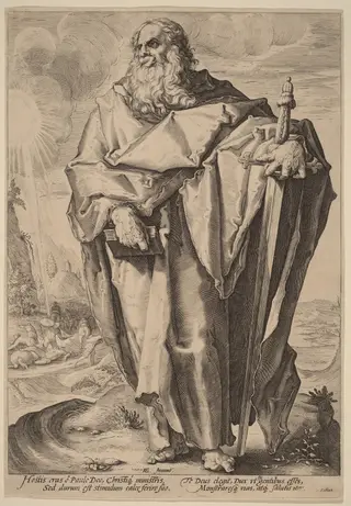 Saint Paul, by Jacques de Gheyn II, ink, 1589