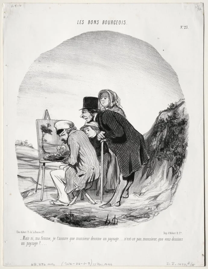 But yes, my dear, I assure you that this gentleman is drawing a landscape..., detail