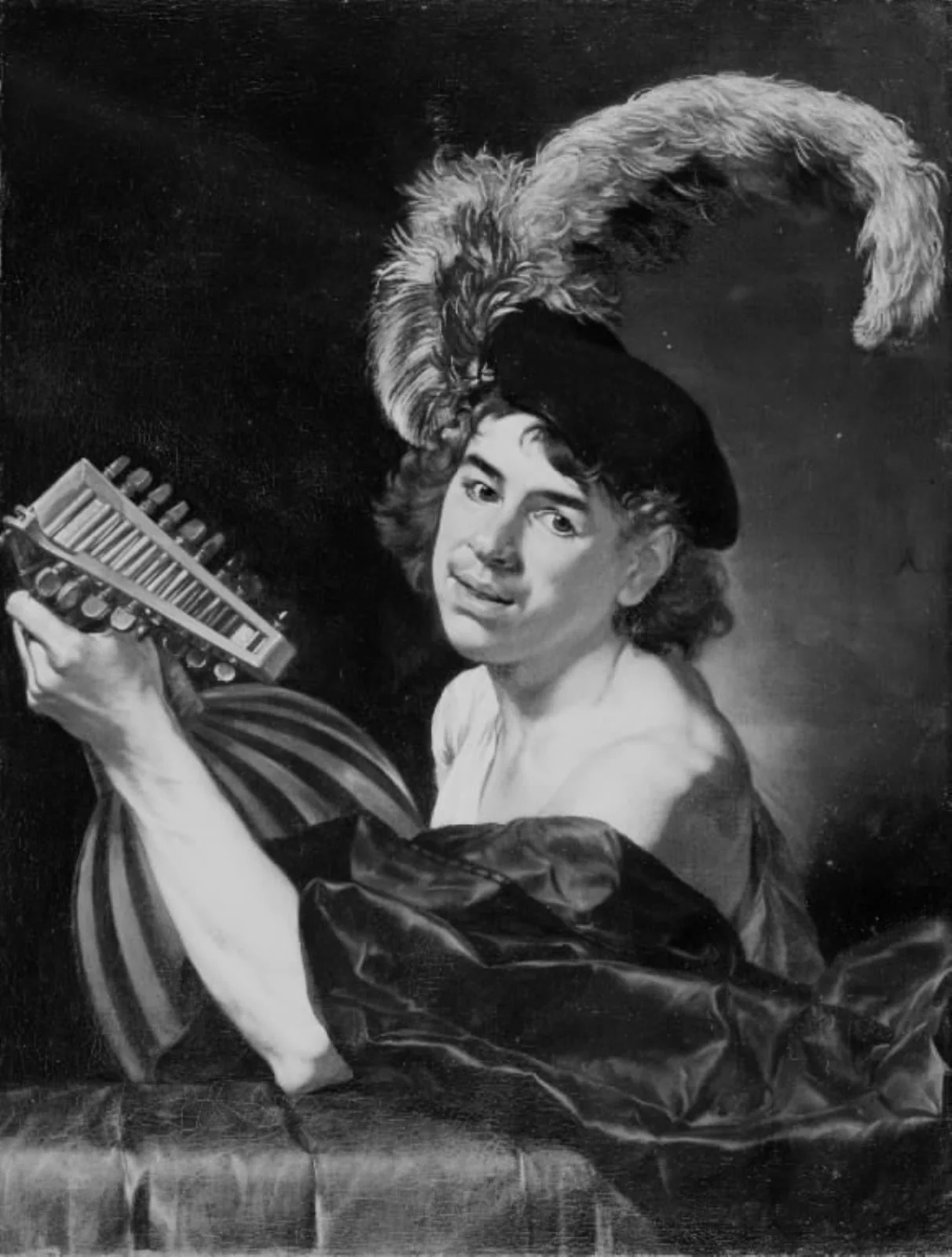 A Lute Player, detail