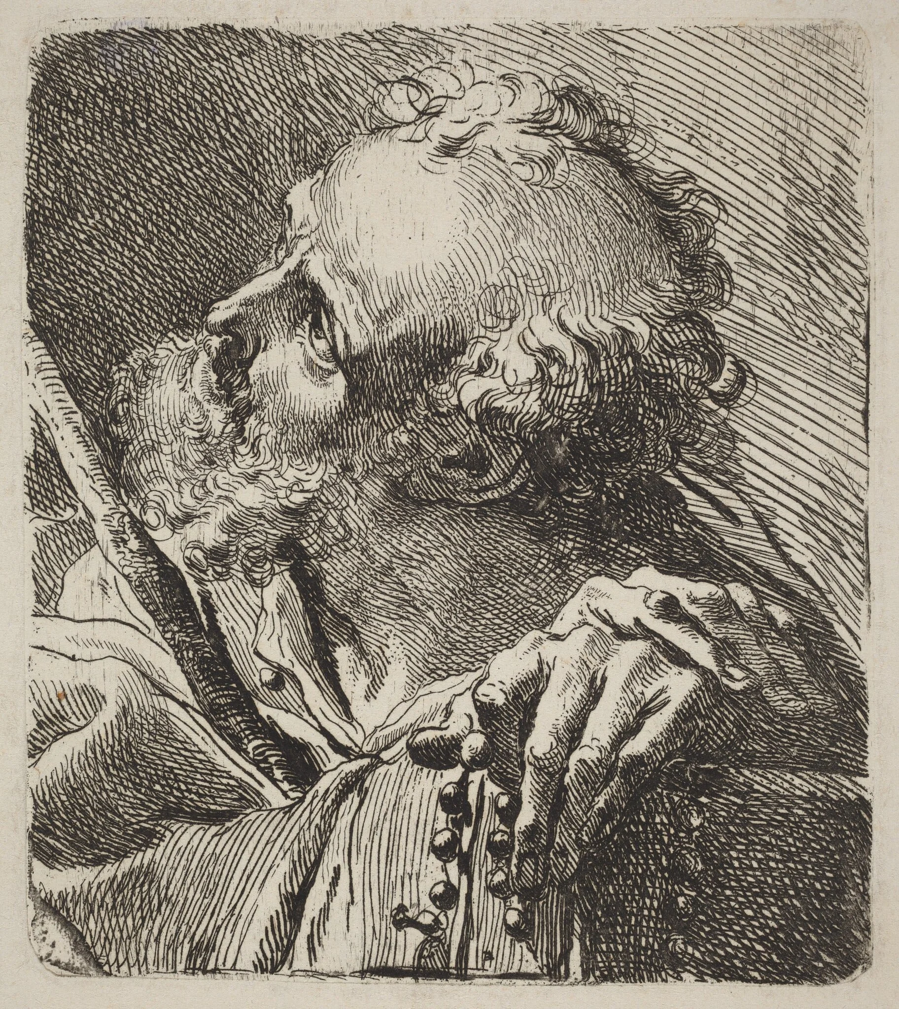 Bust of a Saint, detail