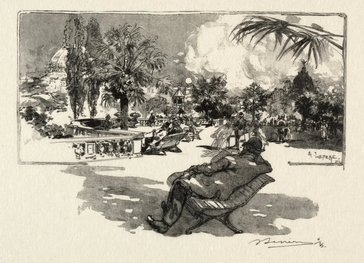 La Terrasse des Arts Libéraux, detail