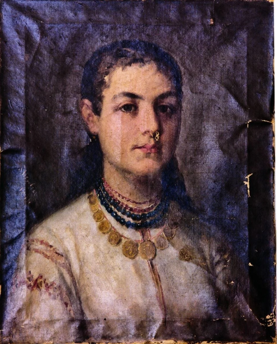 Fata cu salba, detail