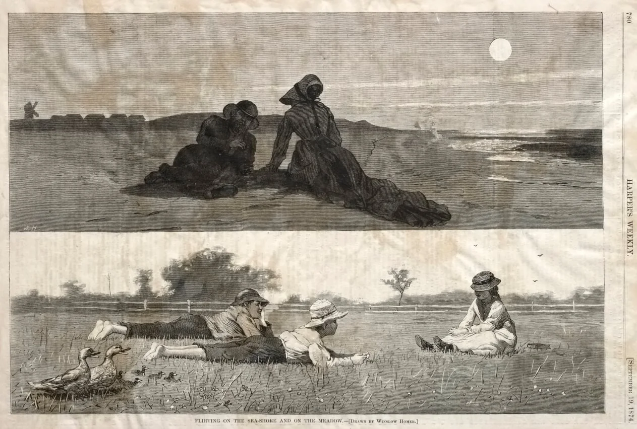 Flirting on the Seashore and on the Meadow, detail