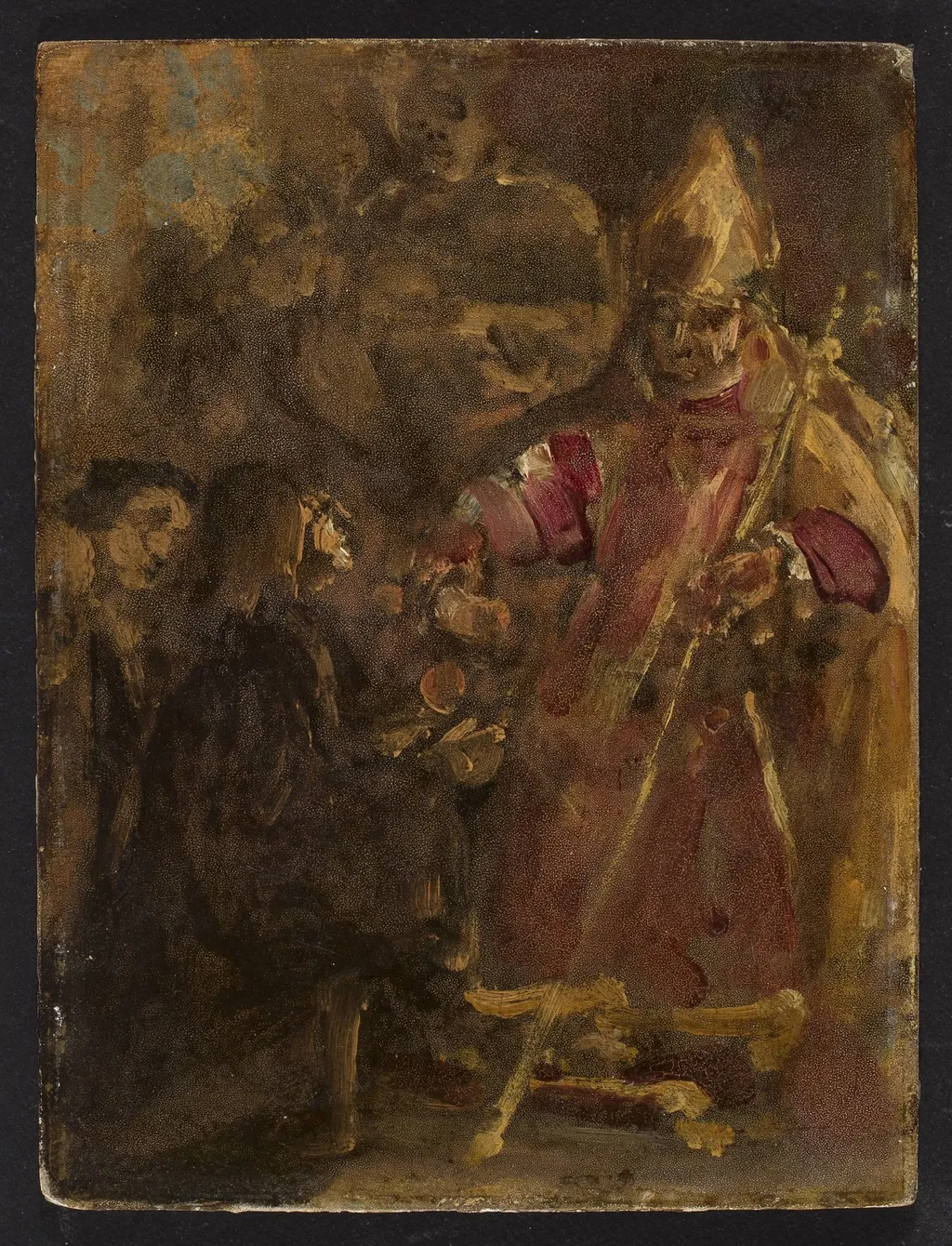 Bishop Lubrański establishes the Ecclesiastical Academy in Poznań, sketch, by Jan Matejko, oil
