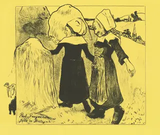 Pleasures of Brittany (Joies de Bretagne), by Paul Gauguin, ink, 1889