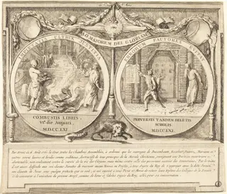 Expulsion of the Jesuits (Expulsion des Jesuites), by Gabriel de Saint-Aubin, ink, 1761