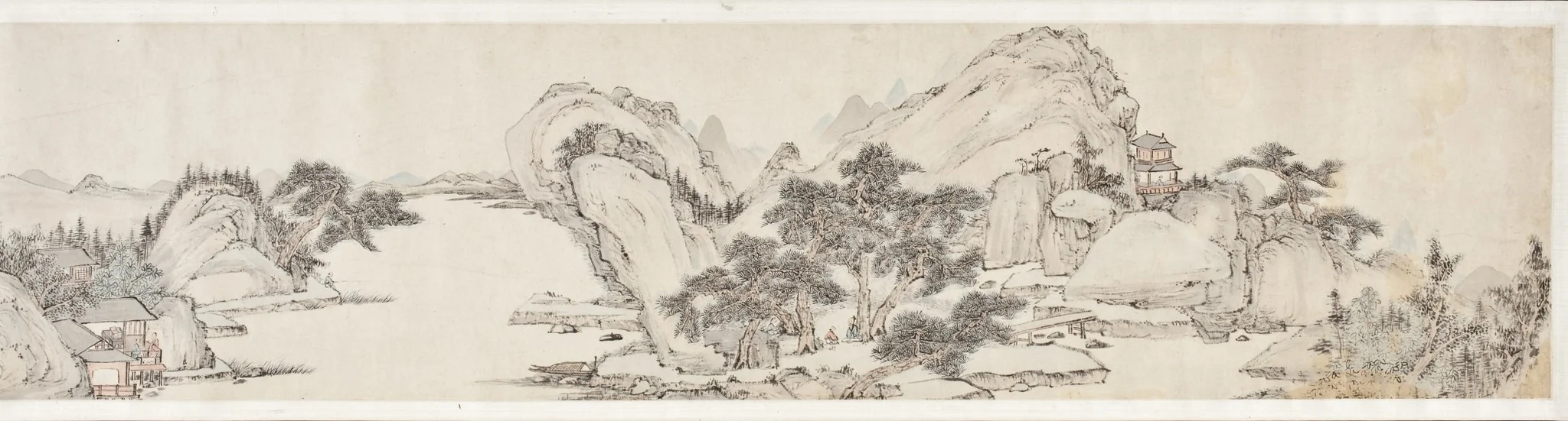 Landscape with Mountains and Rivers, detail