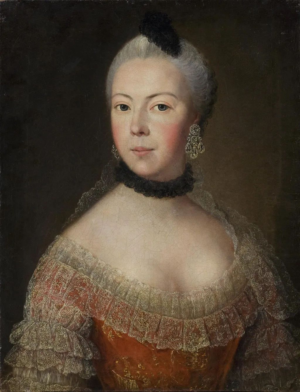 Portrait of Princess Anastasia Dolgorukaya, née Lodyzhenskaya (1736-1828), by David Luders, oil, 1754