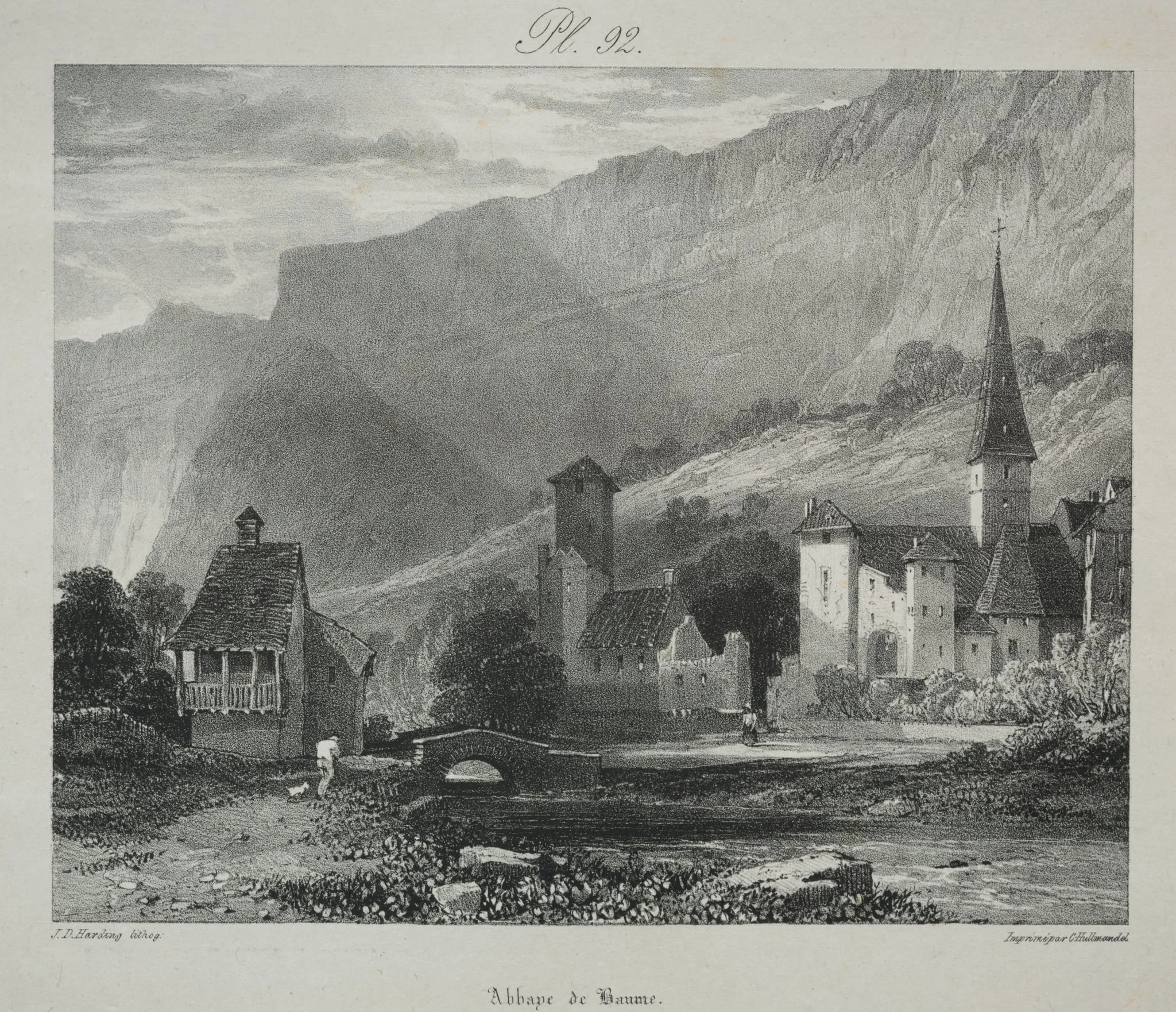 Voyages pittoresques et romantiques dans l'ancienne France. Franche Comté: Abbaye de Baume, Baume-les-Messieurs, detail