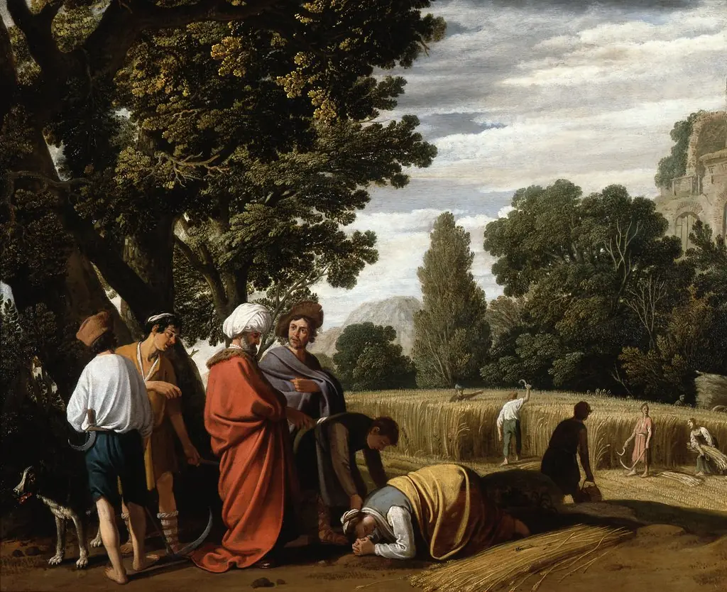 Ruth and Boas, by Claes Corneliszoon Moeyaert, paint, 1633